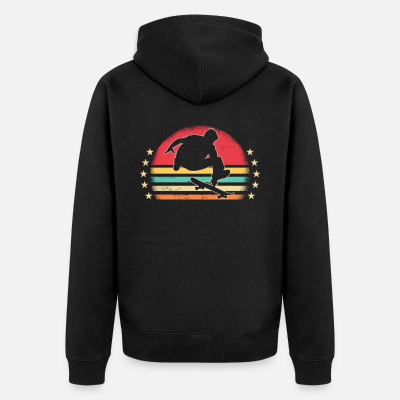 Skaters Skate Skateboarding Skateboard - Veste à capuche bio Premium Unisexe - noir
