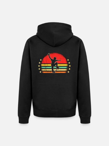 Skaters Skate Skateboarding Skateboard - Unisex Premium Organic Zip Hoodie - black