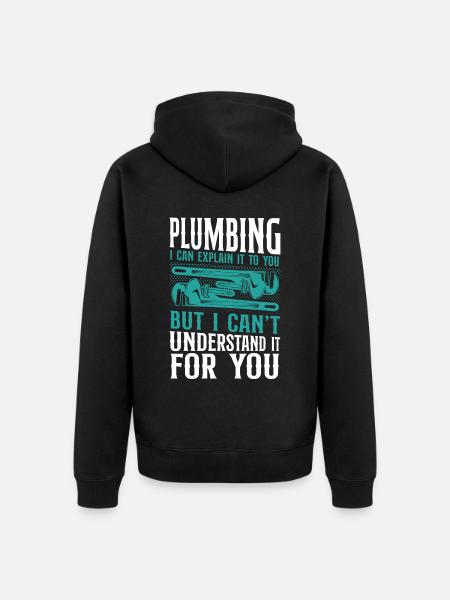 Plumbing Plumber Vintage Plumbing - Premium økologisk unisex-hættejakke - sort