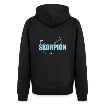 Signe du zodiaque Scorpion Constellation du Scorpion - Veste à capuche bio Premium Unisexe - noir - Dos - Nico (187cm)
