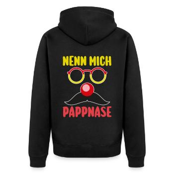 Karnevalskostüm Karnevalist Fasching Karneval - Unisex Premium Bio Zip Hoodie - Schwarz - Hinten - Nico (187cm)