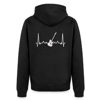 Musicien de guitare Musique de cuivres - Veste à capuche bio Premium Unisexe - noir - Dos - Nico (187cm)