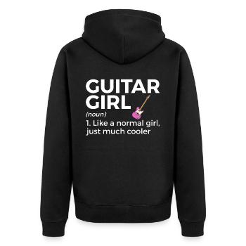 Musicien de guitare Musique de cuivres - Veste à capuche bio Premium Unisexe - noir - Dos - Nico (187cm)