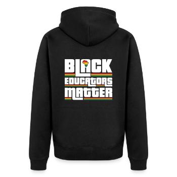 Les éducateurs noirs sont importants pour l’histoire - Veste à capuche bio Premium Unisexe - noir - Dos - Nico (187cm)