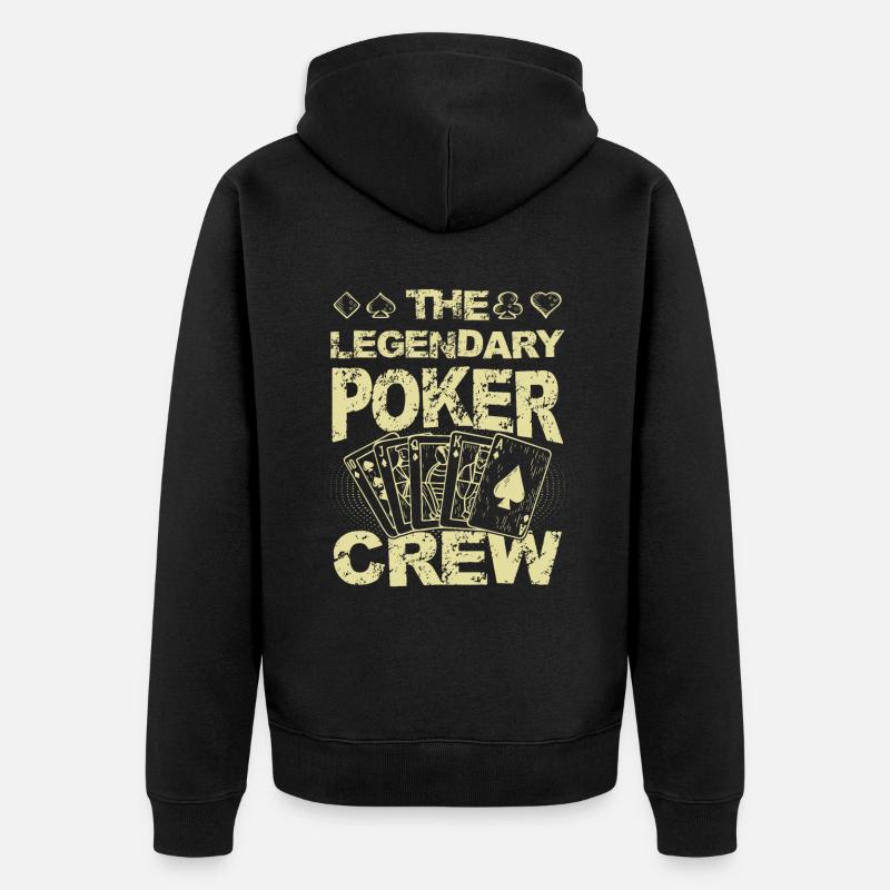 Équipage de poker - Veste à capuche bio Premium Unisexe - noir