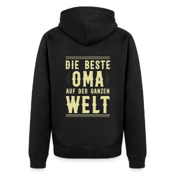 Meilleure grand-mère du monde - Veste à capuche bio Premium Unisexe - noir - Dos - Nico (187cm)