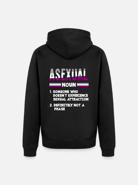 Asexuell Asexualität Outing - Unisex Premium Bio Zip Hoodie - Schwarz