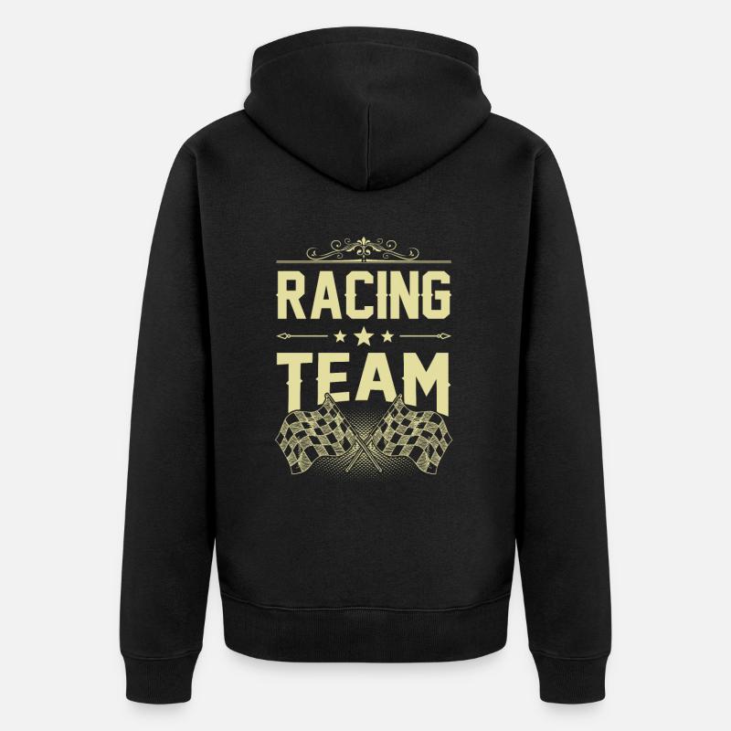 Équipe de course - Veste à capuche bio Premium Unisexe - noir