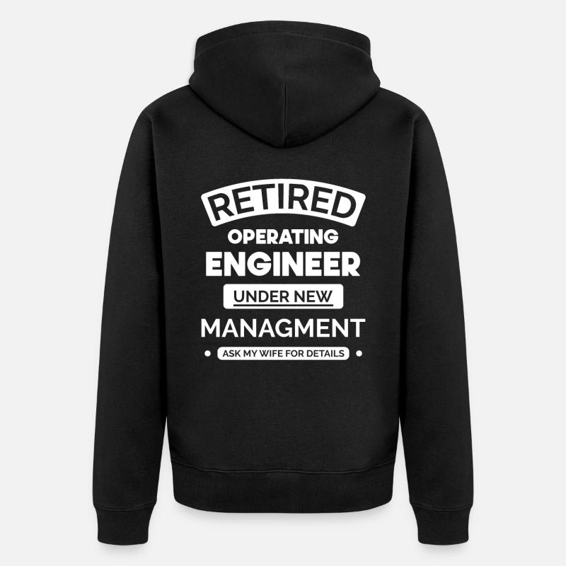 Ingénieur à la retraite - Veste à capuche bio Premium Unisexe - noir