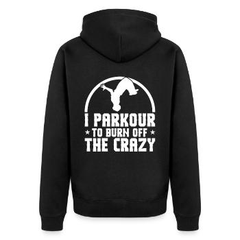 Parkour Cadeau Freerunning Parkour Runner - Veste à capuche bio Premium Unisexe - noir - Dos - Nico (187cm)