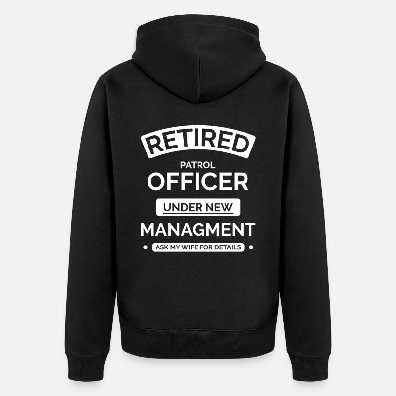 Policier à la retraite - Veste à capuche bio Premium Unisexe - noir