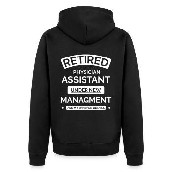 Médecin assistant à la retraite - Veste à capuche bio Premium Unisexe - noir - Dos - Nico (187cm)