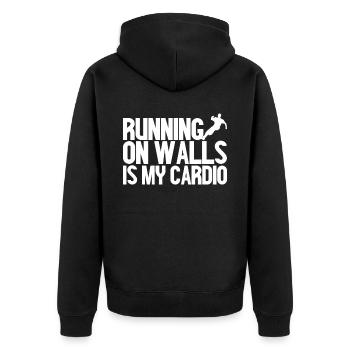 Parkour Cadeau Freerunning Parkour Runner - Veste à capuche bio Premium Unisexe - noir - Dos - Nico (187cm)