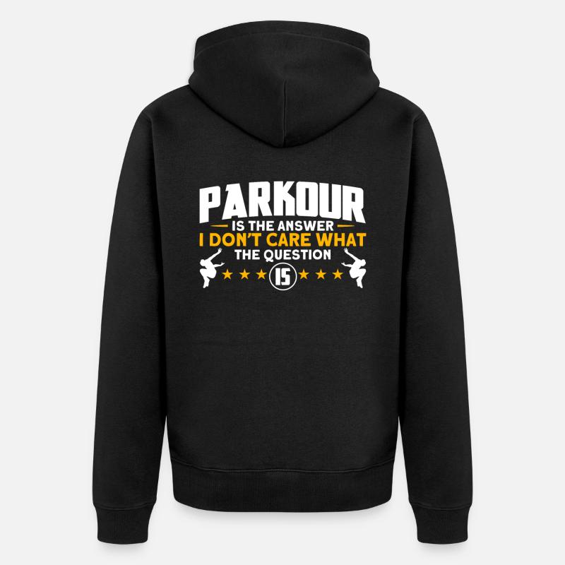 Parkour Cadeau Freerunning Parkour Runner - Veste à capuche bio Premium Unisexe - noir