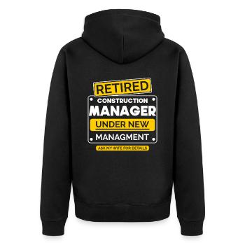 Départ à la retraite du gestionnaire de site - Veste à capuche bio Premium Unisexe - noir - Dos - Nico (187cm)