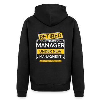 Départ à la retraite du gestionnaire de site - Veste à capuche bio Premium Unisexe - noir - Dos - Nico (187cm)