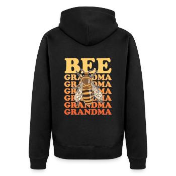 Beekeepers Beekeepers | Bee Grandma Gift - Unisex Premium Organic Zip Hoodie - black - Back - Nico (187cm)