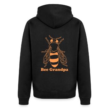 Beekeeper Beekeeper Bees Grandpa Gift - Unisex Premium Organic Zip Hoodie - black - Back - Nico (187cm)