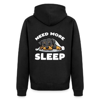 Rottweiler Chien endormi - Veste à capuche bio Premium Unisexe - noir - Dos - Nico (187cm)