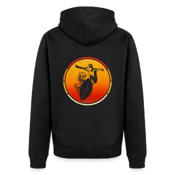 Skimboard Surf Skimbording Skimbording Cadeau - Veste à capuche bio Premium Unisexe - noir - Dos - Nico (187cm)