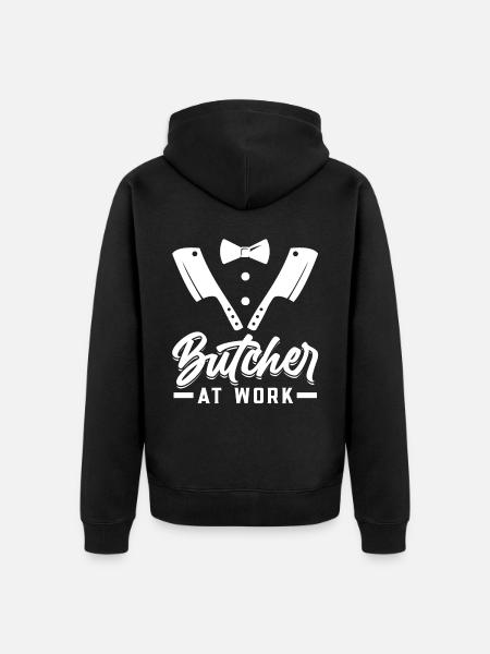 Butcher At Work - Unisex Premium Bio Zip Hoodie - Schwarz