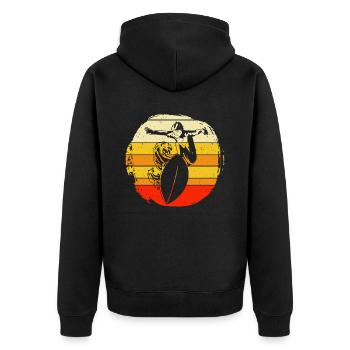 Skimboard Surfing Skimborden Skimbording Cadeau - Veste à capuche bio Premium Unisexe - noir - Dos - Nico (187cm)