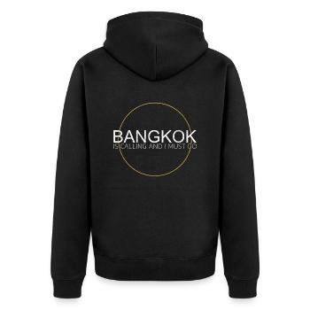 Citation de Bangkok - Veste à capuche bio Premium Unisexe - noir - Dos - Nico (187cm)