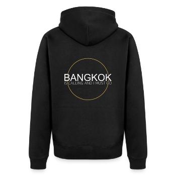 Citation de Bangkok - Veste à capuche bio Premium Unisexe - noir - Dos - Nico (187cm)