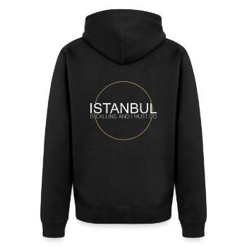 Istanbul - Veste à capuche bio Premium Unisexe - noir - Dos - Nico (187cm)