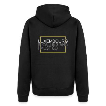 Décision luxembourgeoise - Veste à capuche bio Premium Unisexe - noir - Dos - Nico (187cm)