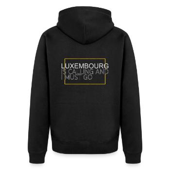 Décision luxembourgeoise - Veste à capuche bio Premium Unisexe - noir - Dos - Nico (187cm)