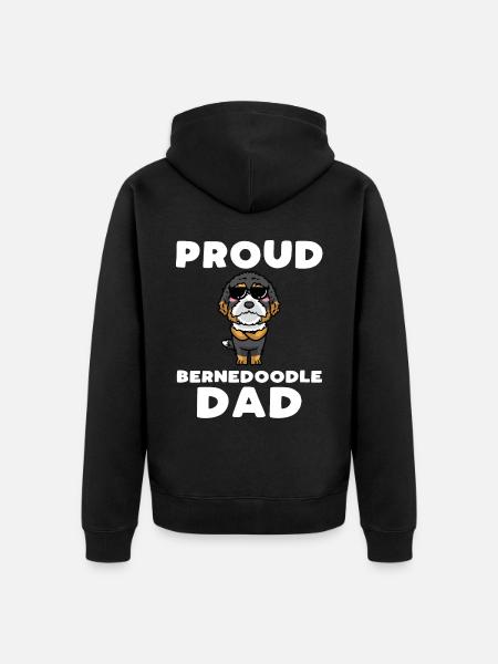 Bernedoodle Dog - Unisex Premium Organic Zip Hoodie - black