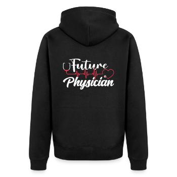 Futur Médecin Profession Médecin Médecine - Veste à capuche bio Premium Unisexe - noir - Dos - Nico (187cm)