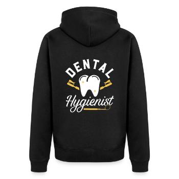 Hygiénistes dentaires Équipe de dentistes Hygiène dentaire - Veste à capuche bio Premium Unisexe - noir - Dos - Nico (187cm)