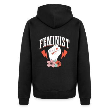 Féministe Droits des femmes Féminisme Féministe - Veste à capuche bio Premium Unisexe - noir - Dos - Nico (187cm)