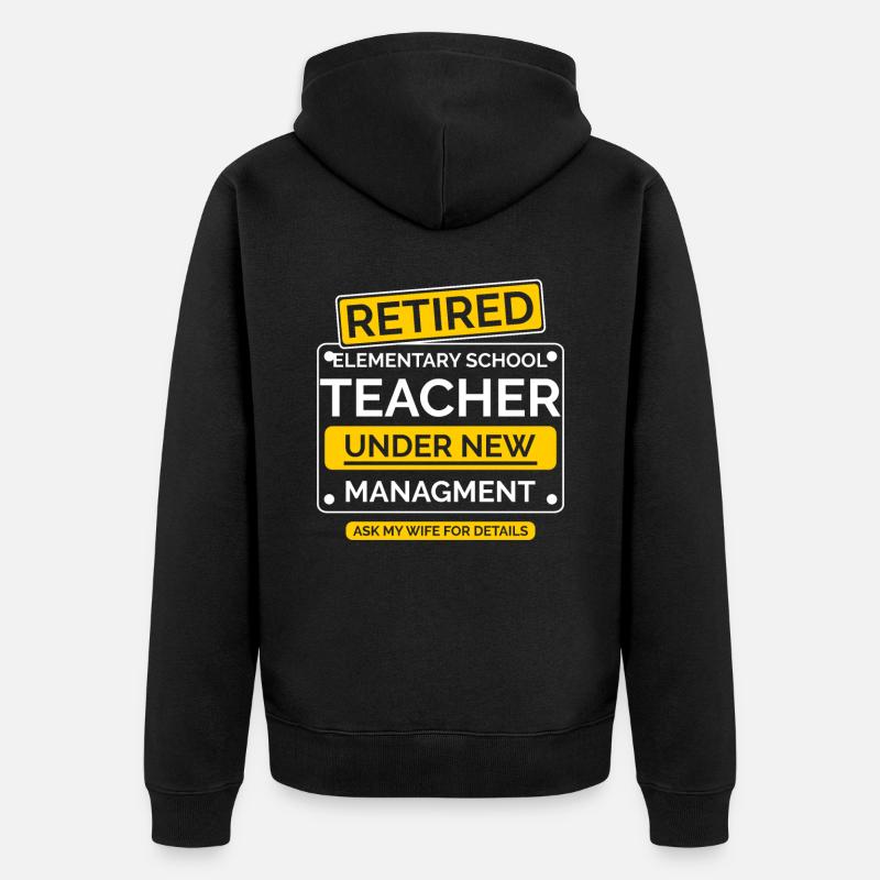 Pension Prenison d’enseignant du primaire - Veste à capuche bio Premium Unisexe - noir