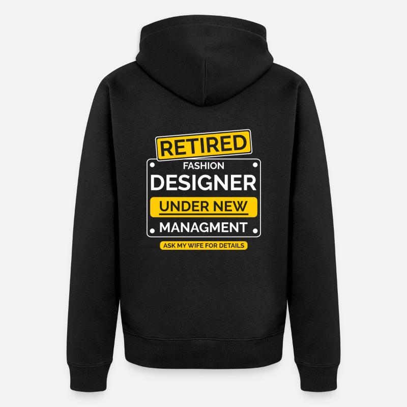 Retraite des créateurs de mode - Veste à capuche bio Premium Unisexe - noir
