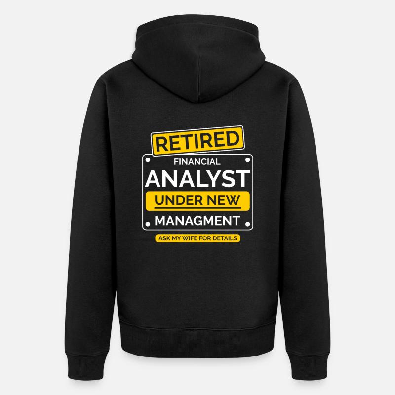 Analyste financier Pension de retraite - Veste à capuche bio Premium Unisexe - noir