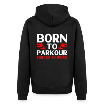 Parkour Cadeau Freerunning Parkour Runner - Veste à capuche bio Premium Unisexe - noir - Dos - Nico (187cm)