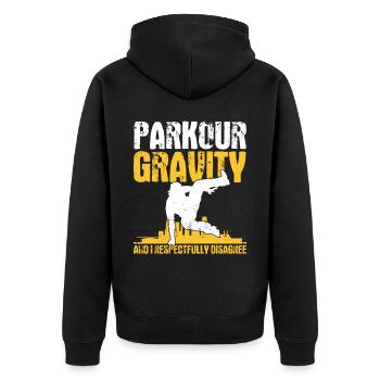 Parkour Cadeau Freerunning Parkour Runner - Veste à capuche bio Premium Unisexe - noir - Dos - Nico (187cm)