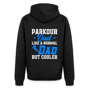 Parkour Cadeau Freerunning Parkour Runner - Veste à capuche bio Premium Unisexe - noir - Dos - Nico (187cm)