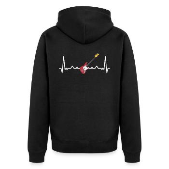 Musicien de guitare basse - Veste à capuche bio Premium Unisexe - noir - Dos - Nico (187cm)