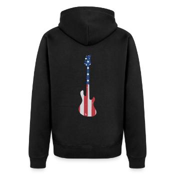 Musiciens de guitare basse - Veste à capuche bio Premium Unisexe - noir - Dos - Nico (187cm)