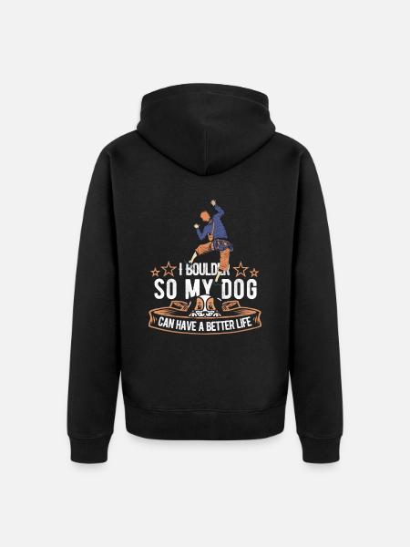 Bloc Chien de bloc - Veste à capuche bio Premium Unisexe - noir