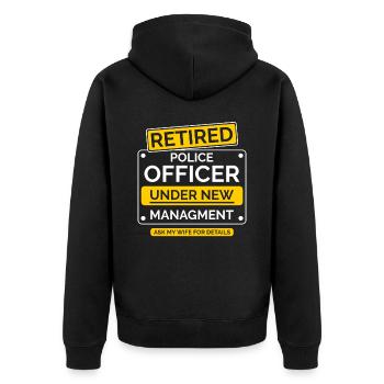 Policier Policier à la retraite - Veste à capuche bio Premium Unisexe - noir - Dos - Nico (187cm)