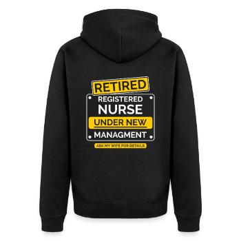 Retraite des infirmières autorisées - Veste à capuche bio Premium Unisexe - noir - Dos - Nico (187cm)