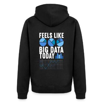 Analyste de données Data Scientist - Veste à capuche bio Premium Unisexe - noir - Dos - Nico (187cm)