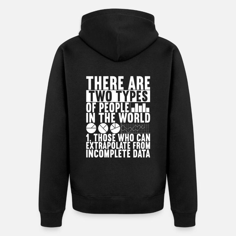 Data Scientist Data Analyst - Unisex Premium Bio Zip Hoodie - Schwarz