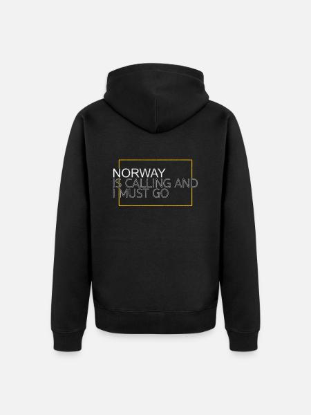 Norwegen Spruch - Unisex Premium Bio Zip Hoodie - Schwarz