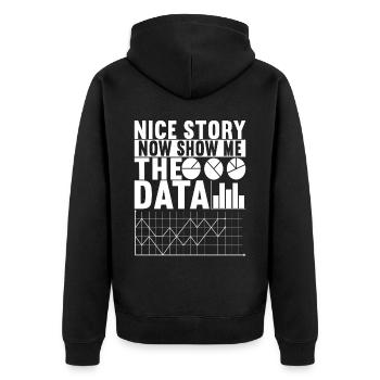 Analyste de données Data Scientist - Veste à capuche bio Premium Unisexe - noir - Dos - Nico (187cm)